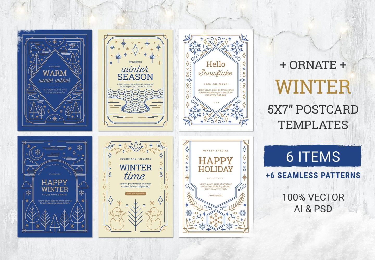 Ornate Winter Card Templates