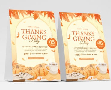 Thanksgiving Flyer Template Vector for Adobe Illustrator