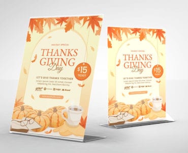 Thanksgiving Flyer Template Vector for Adobe Illustrator