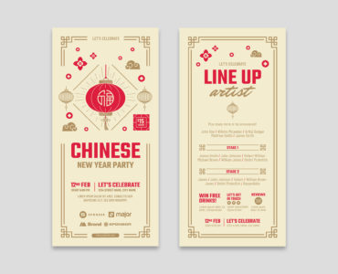 Chinese New Year DL Rack Card Template