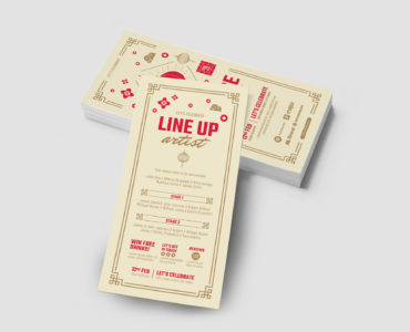 Chinese New Year DL Rack Card Template (Back)