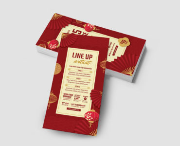 Chinese New Year DL Rack Card Template (Vector, EPS, Ai, Illustrator)