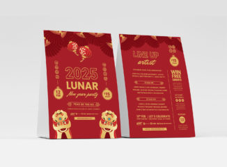 Red & Gold Chinese New Year Template in Vector / Ai / EPS / Illustrator Formats