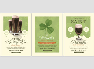 St. Patrick's Day Beer Flyer Templates - Photoshop PSD & Illustrator Ai Vector