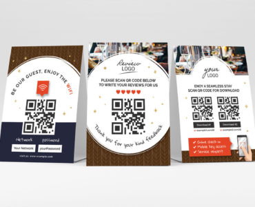Flyer With QR Code for Photoshop & Illustrator