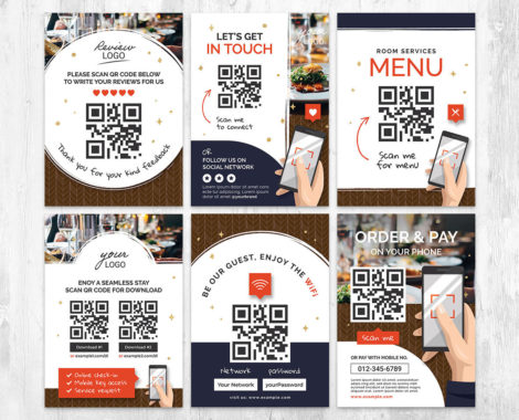 Flyer With QR Code for Photoshop & Illustrator