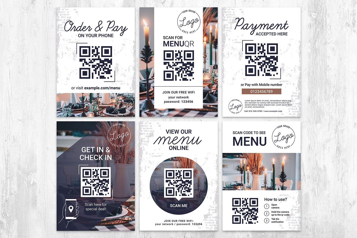 QR Code Check In Flyer Templates in PSD, Vector, Ai