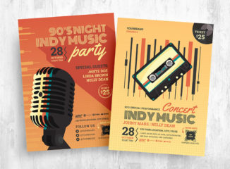 Live Music Night Flyer Template in PSD & Vector