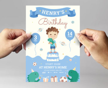 Boy's Birthday Flyer Template