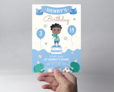 Boy's Birthday Flyer Template