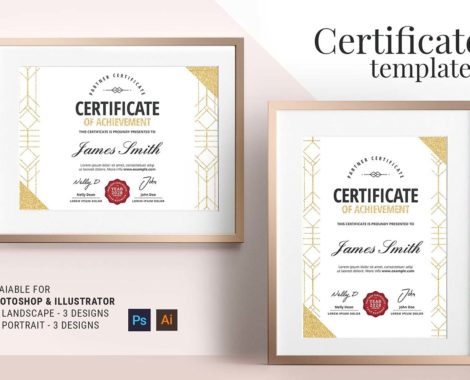 Art Deco Certificate Templates (PSD, Vector, Ai)