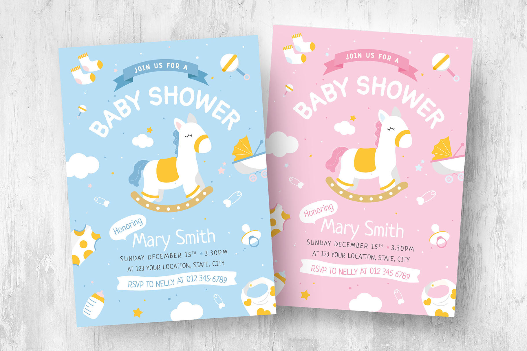 Baby Shower Flyer Template [PSD, Ai, Vector] - BrandPacks Inside Baby Shower Flyer Template