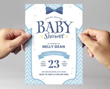 Baby Shower Invitation Flyer Template (PSD, Ai, Vector)