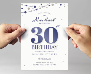 Birthday Party Flyer / Invitation Template (PSD, Ai, Vector, EPS)