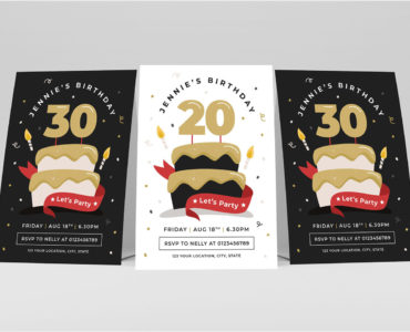 Birthday Party Flyer Template (PSD, Ai, Vector, EPS)