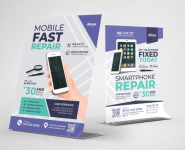 Cellphone Repair Flyer Templates (PSD, Vector, Ai)