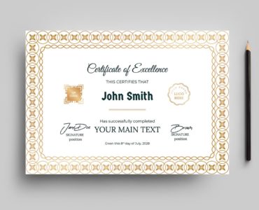 Classic Ornate Certificate Template (PSD, Ai, Vector)