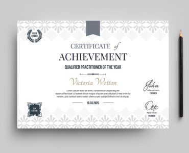 Contemporary Certificate Template (PSD, Ai, Vector)