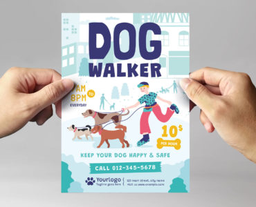 Dog Walker Flyer Template (PSD, Ai, Vector)