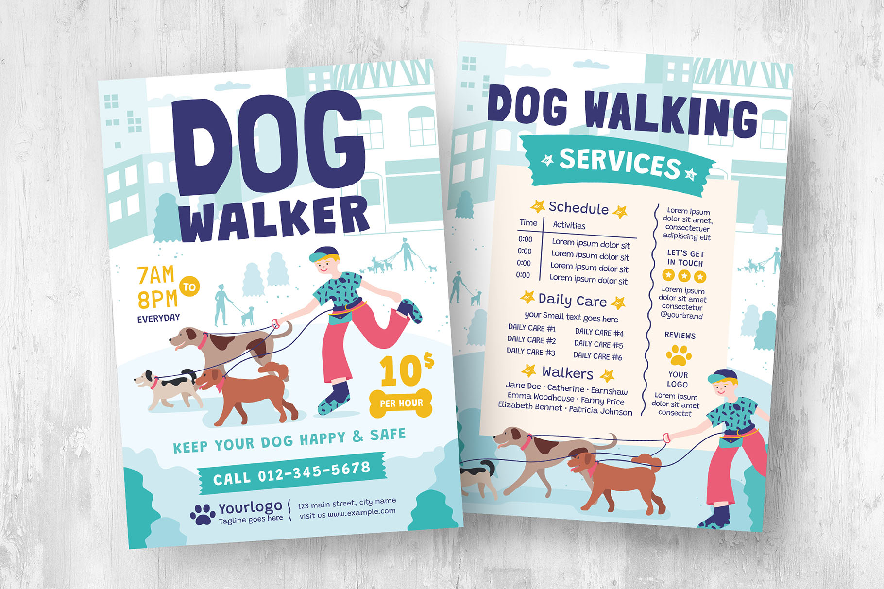 Dog Walking Flyers Templates Free Printable