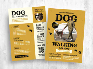 Dog Walking Service Flyer Template [PSD, Ai, Vector]