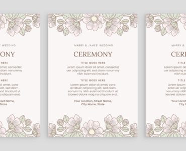 Floral Wedding Invitation Templates (PSD, Ai, Vector, EPS)