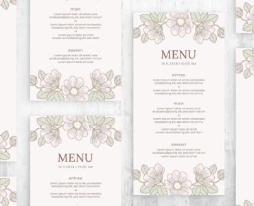 Floral Wedding Invitation Templates (PSD, Ai, Vector, EPS)