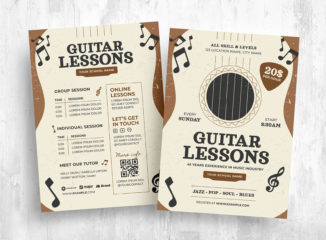 Guitar Lessons Flyer Template [PSD, Ai, Vector]