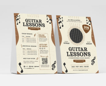 Guitar Lessons Flyer Template [PSD, Ai, Vector]