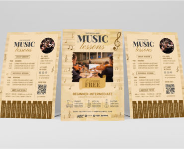 Music Lessons Flyer Template [PSD, Ai, Vector]