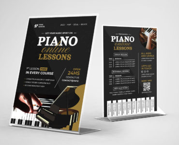 Piano Lessons Flyer Template [PSD, Ai, Vector]