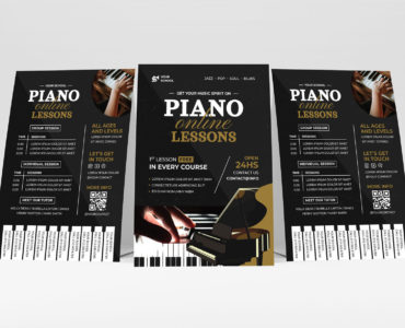 Piano Lessons Flyer Template [PSD, Ai, Vector]