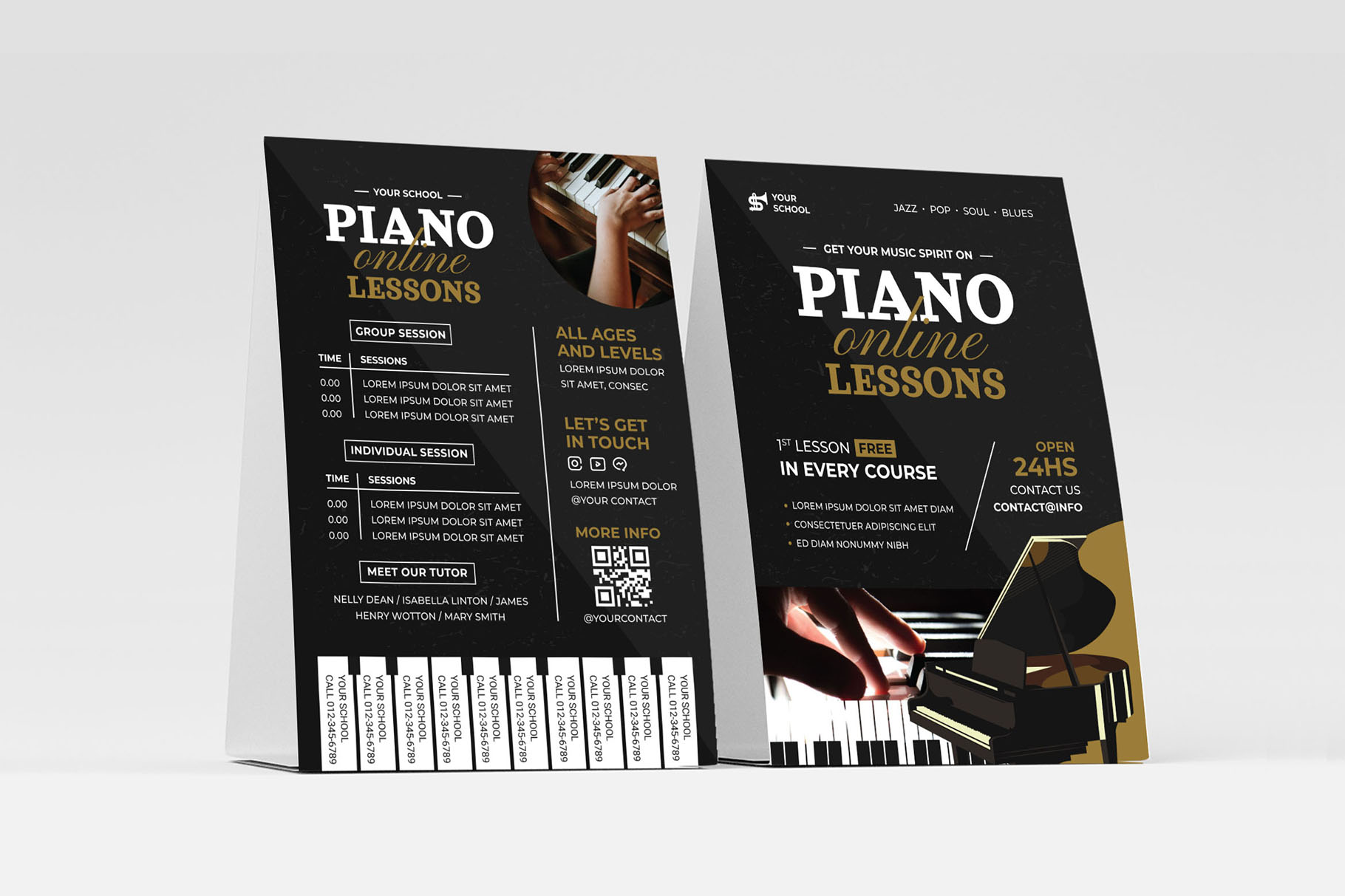Piano Lessons Flyer Template V2 Psd Ai Vector Brandpacks