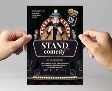 Stand Up Comedy Flyer Templates (PSD, Ai, Vector)