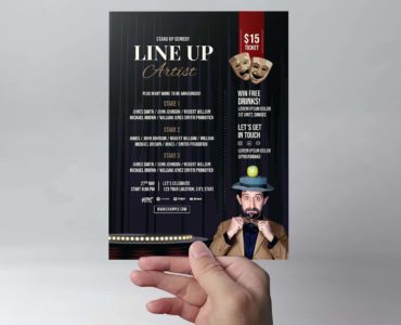 Stand Up Comedy Flyer Templates (PSD, Ai, Vector)