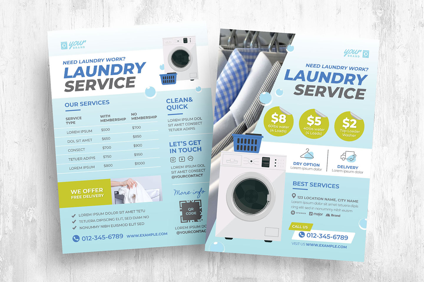 Laundry Flyer Template [PSD, Ai, Vector] - BrandPacks Regarding Laundry Flyers Templates