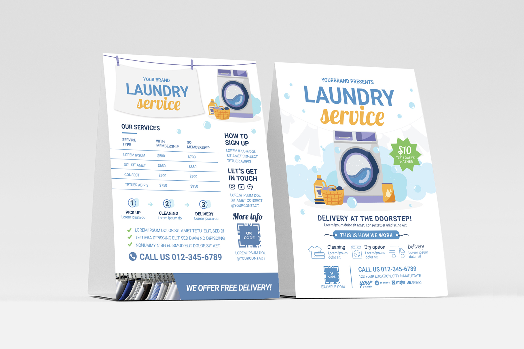 Laundry Service Flyer Template [PSD, Ai, Vector] - BrandPacks Throughout Ironing Service Flyer Template