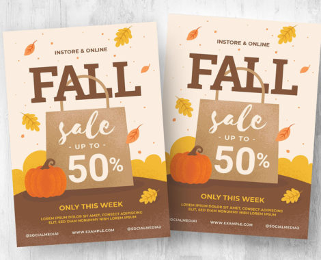 Autumn Fall Flyer Template (PSD, Ai, Vector)
