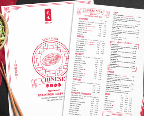 Chinese Restaurant Menu Template (PSD, Ai, Vector, INDD)