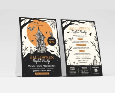 Haunted House Halloween Flyer Template [PSD, Ai, Vector]
