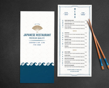 Japanese Sushi Menu Template (PSD, Ai, INDD)