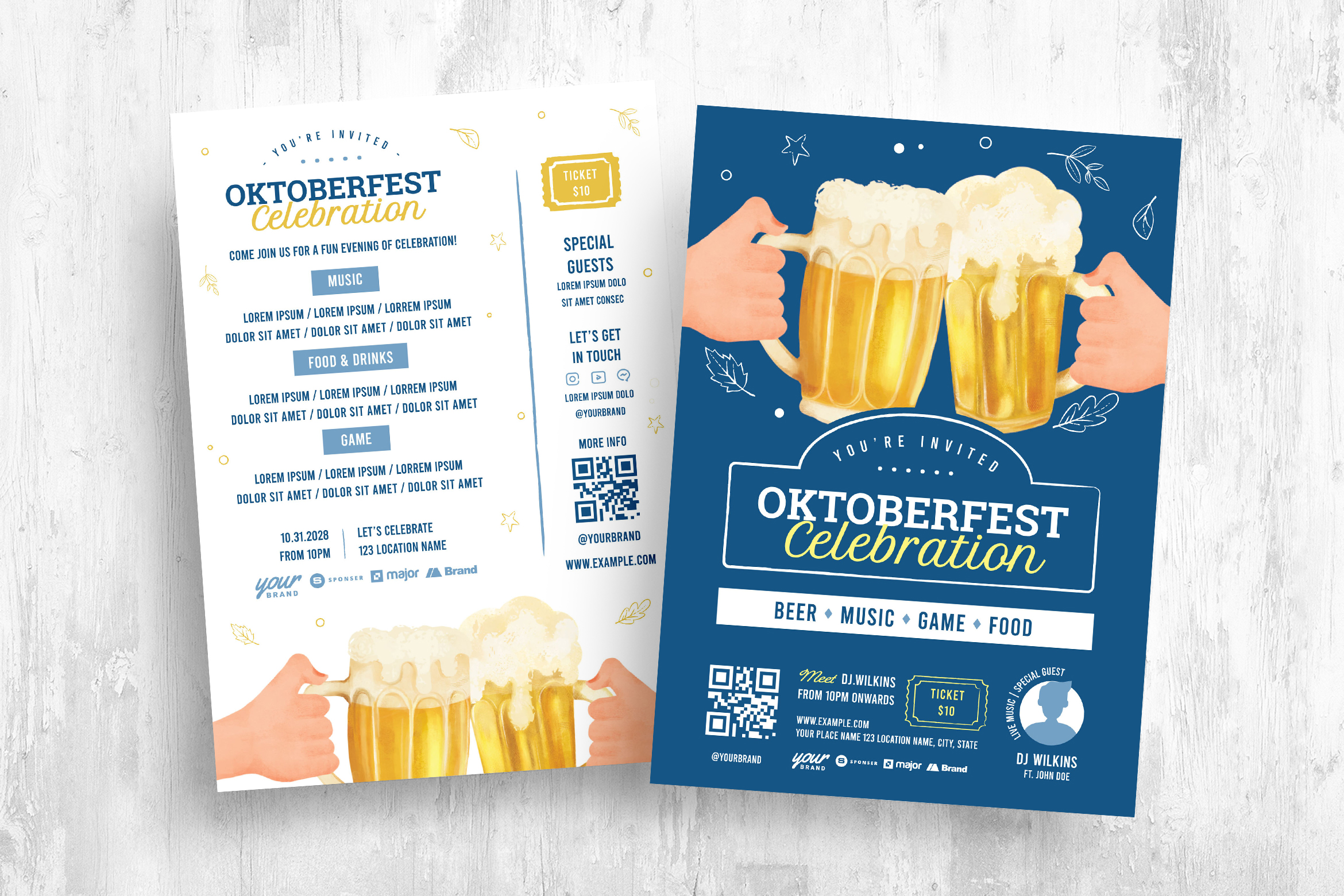 Oktoberfest Beer Festival Flyer Template (PSD, Ai, Vector)