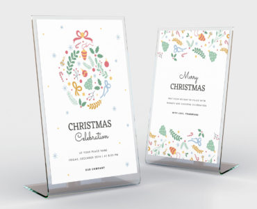 Ornate Christmas Greetings Flyers (PSD, AI, Vector Formats)