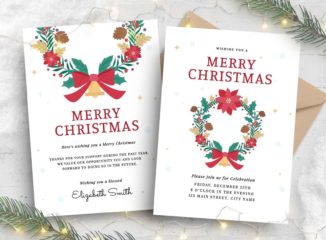 Festive Christmas Cards (PSD, AI, Vector Formats)