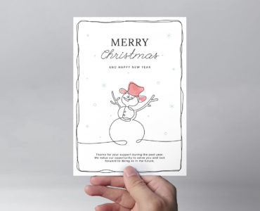 Minimal Christmas Card Flyers (PSD, AI, Vector Formats)