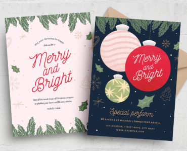Christmas Card Flyer Template (PSD, AI, Vector Formats)
