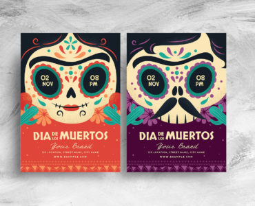 Dia De Los Muertos Flyer Template (PSD, AI, Vector Formats)