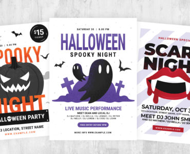 Simple Halloween Flyer Templates in PSD & Vector