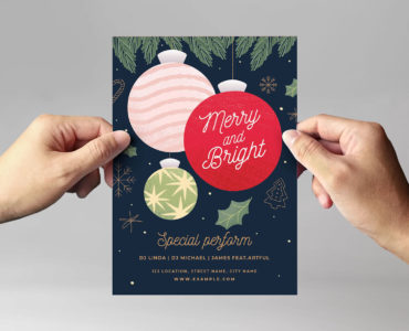 Christmas Card Flyer Template (PSD, AI, Vector Formats)