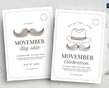 Movember Flyer Templates (PSD, AI, Vector Formats)